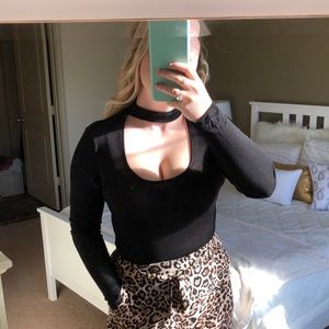 NWT Fasion Nova Black Bodysuit! (Size Small)